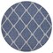 Homeroots 8 ft. Round Navy Knot Indoor & Outdoor Area Rug 396127 - alternate 1